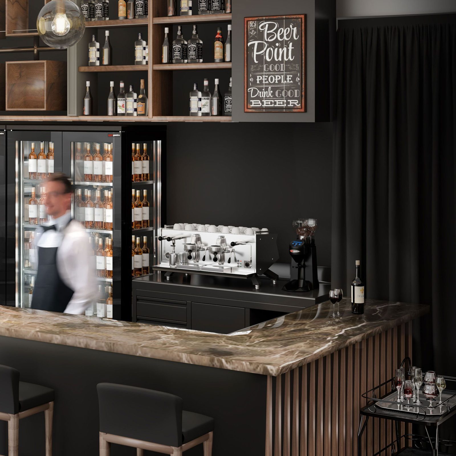 Stainless Steel Coffee Station Cabinet 1200x600mm