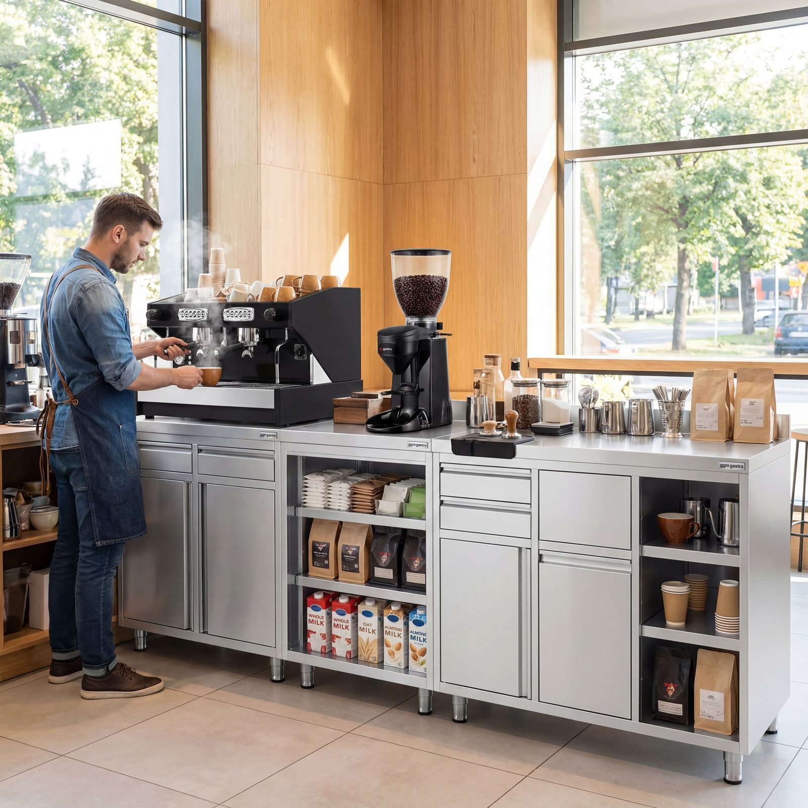 Stainless Steel Coffee Station Cabinet 1200x600mm