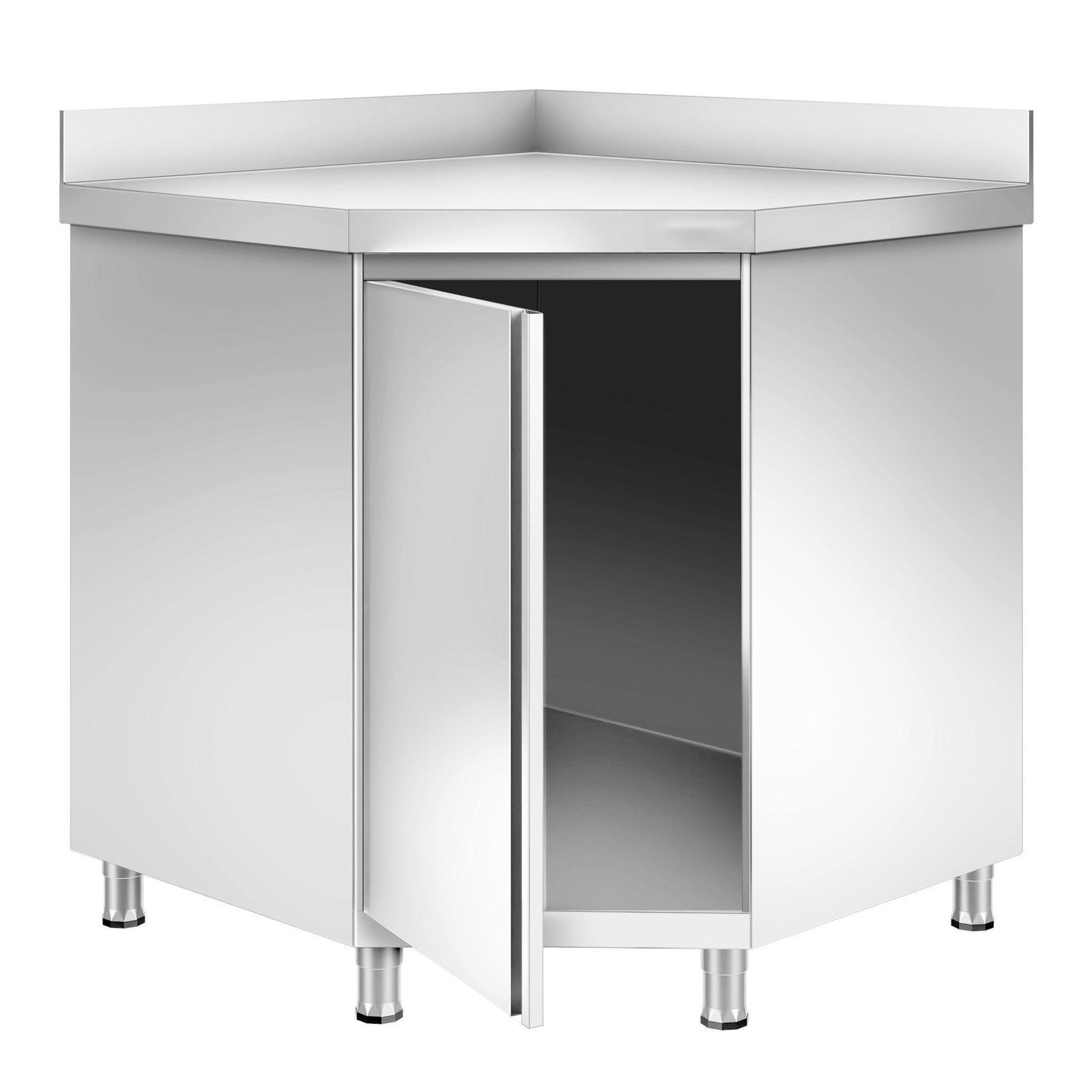 Edelstahl-Eckunterschrank PREMIUM 1000x1000mm
