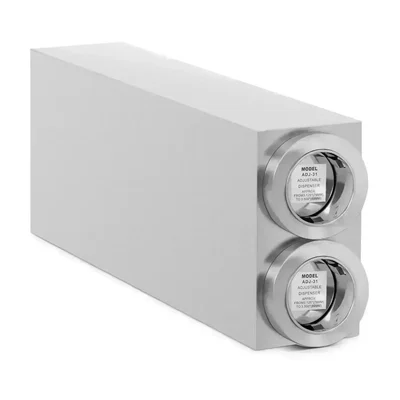 Cup Dispenser - 2 slots - stainless steel - for cups up to 89 mm in diameter