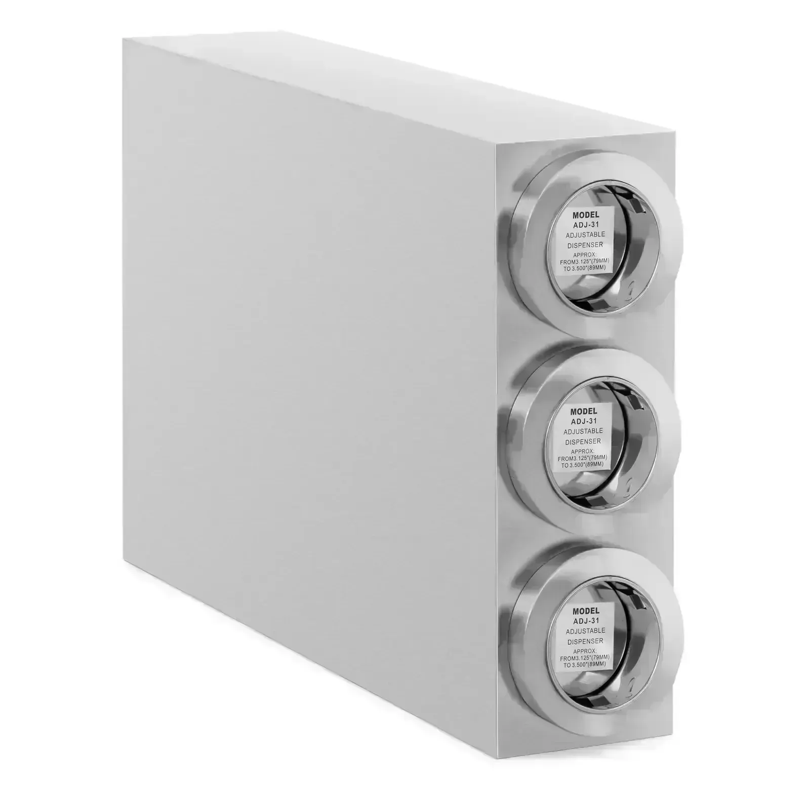 Cup Dispenser - 3 slots - stainless steel - for cups up to 89 mm in diameter