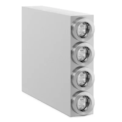 Cup Dispenser - 4 slots - stainless steel - for cups up to 89 mm in diameter