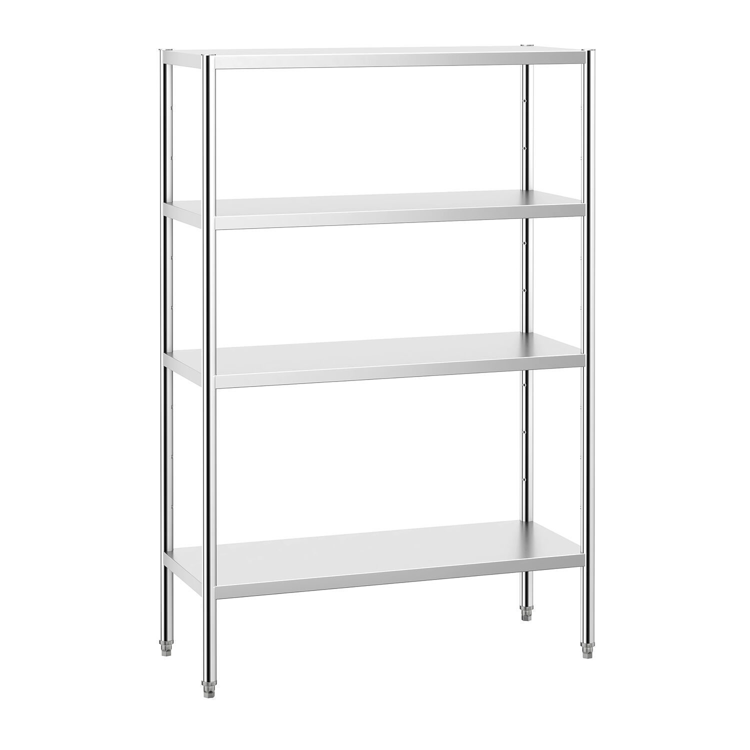 Étagère de rangement en acier inoxydable PREMIUM - 1200x500 mm - avec 4 tablettes (AJUSTABLES)