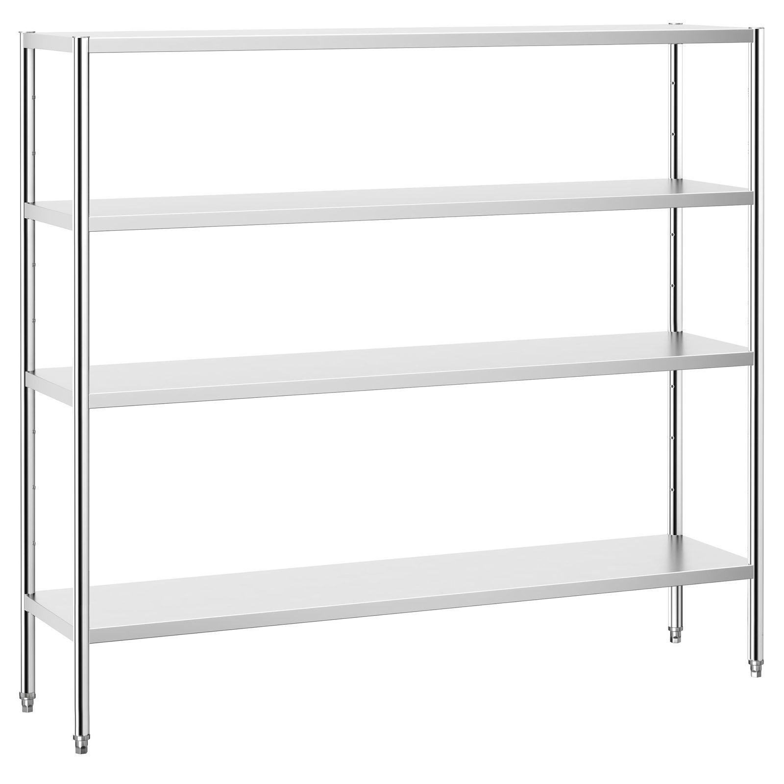 Edelstahl-Regal PREMIUM – 2000x500mm – mit 4 Böden (HÖHENVERSTELLBAR)